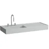 Image de Laufen Kartell lavabo, encastré, tablette à droite, 3 trous pour robinetterie, sans trop-plein, 1200x460mm, H8133327591581, Couleur: Gris mat