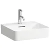 Image de Laufen VAL lavabo à poser, 1 trou pour robinet, avec trop-plein, US fermé 450x420mm, H8162804001041, Couleur: blanc
