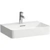 Image de Laufen Lavabo à poser Val 600 x 420 cm   Lavabo carré   Vasque en céramique robuste et durable, blanc