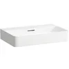 Image de Laufen VAL lavabo à poser, sans trou pour robinet, avec trop-plein, US fermé 650x420mm, H8162844001091, Couleur: blanc