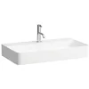 Image de Laufen VAL lavabo à poser, 1 trou pour robinet, sans trop-plein, US fermé 750x420mm, H8162854001111, Couleur: blanc