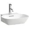 Image de Laufen INO lave-mains, 1 trou pour robinet, avec trop-plein, 450x410mm, H8163000001041, Couleur: blanc