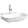 Image de Laufen INO lavabo à poser, 1 trou pour robinet, sans trop-plein, partie inférieure polie, 560x450mm, H8163024001111, Couleur: blanc