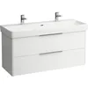 Image de Laufen PRO S lavabo, 2 trous pour robinets, avec trop-plein, 1200x460mm, H8149650001071, Couleur: Blanc