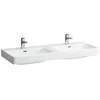 Image de LAUFEN Pro S Double lavabo, sans Trou pour Robinet, avec trop-Plein, 1200x460, Blanc, Coloris: Blanc - H8149660001091