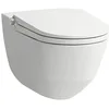 Image de Laufen Cabine de douche Cleanet Riva, encastrée, murale, commande à distance, siège WC avec couvercle, H8206917570001, Couleur: blanc mat