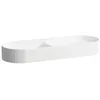 Image de Laufen Sondeur mobile à double lavabo, sans trou pour robinet, sans trop-plein, 1000x370mm, avec couvercle en céramique pour robinet de vidange, blanc, H8123480001121, Couleur: Blanc