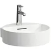 Image de Laufen VAL lavabo à poser, 1 trou pour robinet, avec trop-plein, 400x425mm, US. poncé, H8132814001041, Couleur: blanc