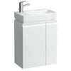 Image de LAUFEN Pro S Set Complet, lavabo, 1 Trou de robinetterie à Gauche, INCL. Meuble Bas, Porte à Gauche, étagère à Droite, 690x480mm, H8629654631041, Couleur: Blanc