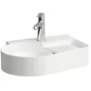 Image de Laufen VAL lavabo, sans trou pour robinetterie, avec trop-plein, 530x400mm, zone semi-sèche à droite, H8152884001091, Couleur: Blanc avec LCC