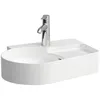 Image de Laufen VAL lavabo à poser, 1 trou pour robinet, avec trop-plein, 530x400mm, zone semi-sèche à droite, fermeture US, H8162880001061, Couleur: blanc
