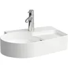 Image de Laufen VAL lavabo à poser, sans trou pour robinetterie, avec trop-plein, 530x400mm, zone semi-sèche à droite, fermeture US, H8162884001091, Couleur: blanc