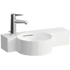 Image de Laufen VAL Lave-mains, 1 trou de robinetterie à gauche, avec trop-plein, 550x315mm, tablette à droite, H8152830001051, Couleur: blanc