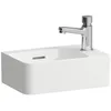 Image de Laufen VAL lave-mains, 1 trou de robinetterie à droite, avec trop-plein, 340x220mm, H8152804001061, Couleur: blanc