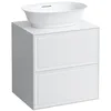 Image de LAUFEN The New Classic Sideboard, 2 tiroirs, 575x455x600mm, pour bac de Lavage H812852/3, H4060020856311, Couleur: Blanc Brillant