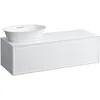 Image de LAUFEN The New Classic Sideboard, découpe à Gauche, 1175x455x345mm, 1 tiroir, pour bac à Linge H812852/3, H406081085, Couleur: Blanc Brillant