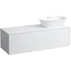 Image de LAUFEN The New Classic Sideboard, découpe à Droite, 1175x455x345mm, 1 tiroir, pour bac à Linge H812852/3, H4060820856311, Couleur: Blanc Brillant