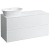 Image de LAUFEN The New Classic Sideboard, découpe à Gauche, 1175x455x600mm, 2 tiroirs, pour bac à Linge H812852/3, H4060830856311, Couleur: Blanc Brillant