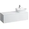 Image de Laufen The New Classic Sideboard, découpe à droite, 1175x455x345mm, 1 tiroir, pour lave-mains à poser H816852, H4060860856311, Couleur: Blanc brillant