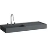 Image de Laufen Kartell lavabo, encastré, tablette à droite, 1 trou pour robinetterie, sans trop-plein, 1200x460mm, H8133327581111, Couleur: Graphite mat