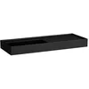 Image de Laufen Kartell lavabo, encastré, tablette à droite, sans trou pour robinetterie, sans trop-plein, 1200x460mm, H8133327161121, Couleur: Noir Mat