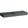 Image de Laufen Kartell lavabo, encastré, tablette à droite, sans trou pour robinetterie, sans trop-plein, 1200x460mm, H8133327581121, Couleur: Graphite mat