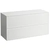 Image de LAUFEN The New Classic Sideboard, sans découpe, 1175x455x600mm, 2 tiroirs, H4060260856311, Couleur: Blanc Brillant