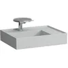 Image de Laufen Kartell lavabo à poser, tablette à droite, 1 trou pour robinet, sans trop-plein, 600x460mm, H8183347591111, Couleur: gris mat