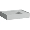 Image de Laufen Kartell lavabo à poser, tablette à droite, sans trou pour robinet, sans trop-plein, 600x460mm, H8183347591121, Couleur: gris mat