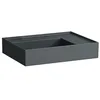 Image de Laufen Kartell lavabo à poser, tablette à droite, sans trou pour robinet, sans trop-plein, 600x460mm, H8183347581121, Couleur: graphite mat
