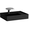 Image de Laufen Kartell lavabo à poser, tablette à droite, 3 trous pour robinetterie, sans trop-plein, 600x460mm, H8183347161581, Couleur: noir mat