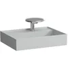 Image de Laufen Kartell lavabo à poser, tablette à gauche, 1 trou pour robinet, sans trop-plein, 600x460mm, H8183357591111, Couleur: gris mat