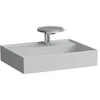 Image de Laufen Kartell lavabo à poser, tablette à gauche, 3 trous pour robinet, sans trop-plein, 600x460mm, H8183357591581, Couleur: gris mat