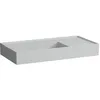 Image de Laufen Kartell lavabo à poser, tablette à droite, sans trou pour robinet, sans trop-plein, 900x460mm, H8183387591121, Couleur: gris mat