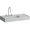 Image de Laufen Kartell lavabo à poser, tablette à droite, 3 trous pour robinetterie, sans trop-plein, 900x460mm, H8183387591581, Couleur: gris mat