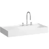 Image de Laufen Kartell lavabo à poser, tablette à gauche, 3 trous pour robinet, sans trop-plein, 900x460mm, H8183390001581, Couleur: blanc
