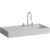Image de Laufen Kartell lavabo à poser, tablette à gauche, 2 trous pour robinet, sans trop-plein, 900x460mm, H8183397598151, Couleur: gris mat