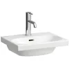 Image de Laufen Lua lave-mains à poser, 1 trou pour robinet, avec trop-plein, 450x350mm, H8160804001041, Couleur: blanc