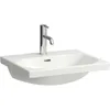 Image de Laufen Lua lavabo, 1 trou pour robinet, avec trop-plein, 550x460mm, à encastrer, H8100824001041, Couleur: Blanc avec LCC