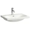 Image de Laufen Lua lavabo, 1 trou pour robinet, avec trop-plein, 650x460mm, à encastrer, H8100840001041, Couleur: Blanc