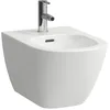 Image de Laufen Lua bidet mural, avec trop-plein, 1 trou pour robinet, 360x520mm, robinets dangle intérieur, H8300810003021, Couleur: Blanc