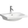 Image de Laufen Lua lavabo, sans trou pour robinet, avec trop-plein, 550x460mm, à encastrer, H8100820001091, Couleur: Blanc