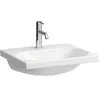 Image de Laufen Lua lavabo, 1 trou pour robinet, sans trop-plein, 550x460mm, H8100820001561, Couleur: Blanc
