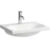 Image de Laufen Lua lavabo à poser, 1 trou pour robinet, sans trop-plein, 600x460mm, H8160830001561, Couleur: Blanc