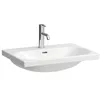 Image de Laufen Lua lavabo à poser, sans trou pour robinet, avec trop-plein, 650x460mm, H8160844001091, Couleur: Blanc avec LCC