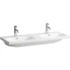 Image de Laufen Lua lavabo double, sans trou pour robinet, avec trop-plein, 1200x460mm, H8140814001091, Couleur: Blanc avec LCC