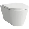 Image de LAUFEN Kartell WC suspendu, chasse deau basse, avec Silent Flush sans rebord, 545x370x355mm, H8213310000001, Couleur: blanc