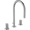 Image de Laufen Kartell mitigeur lavabo 3 trous, bec orientable, avec robinet de vidange, saillie 166 mm, chromé, H3123330042211