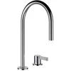 Image de Laufen Kartell Mitigeur de lavabo 2 trous, bec pivotant, sans vidage, saillie 166 mm, H3113320902201, Couleur: acier inox brossé