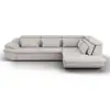 Image de Canapé d'angle convertible 4 places INFINITY coloris gris